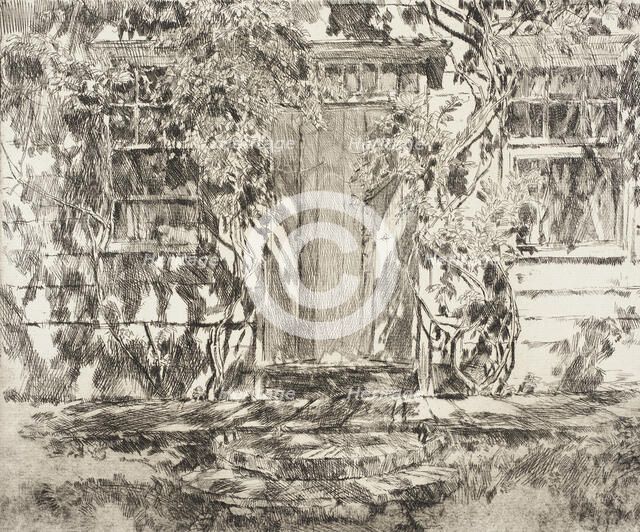 Old Doorway, Easthampton, 1920. Creator: Frederick Childe Hassam.