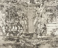 Old Doorway, Easthampton, 1920. Creator: Frederick Childe Hassam