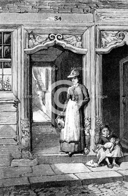 Old doorway, Plymouth, 1890. Creator: H. F. Davey.