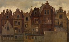 Old Façades on the Handschoenmarkt, c1870s. Creator: Hendrik Frans Schaefels