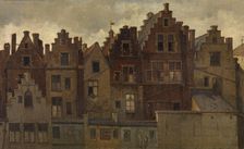 Old Façades on the Handschoenmarkt, c1870s. Creator: Hendrik Frans Schaefels