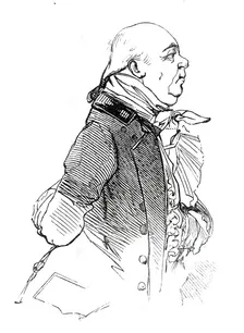 Old-fashioned London shopkeeper, 1845. Creator: Unknown