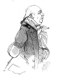 Old-fashioned London shopkeeper, 1845. Creator: Unknown