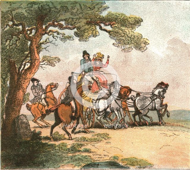 ''Old Fashioned Sporting Pictures, and the Road to Bygone Days; Vicissitudes of the Road - 1787--The Creator: Thomas Rowlandson.