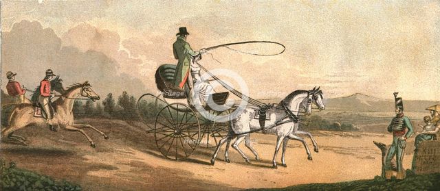 ''Old Fashioned Sporting Pictures, and the Road to Bygone Days; H.R.H. The Prince Regent Driving Mrs Creator: Unknown.