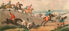 'Old Fashioned Sporting Pictures, and the Road to Bygone Days; The Humours of Fox Hunting. 1788 --R Creator: Unknown