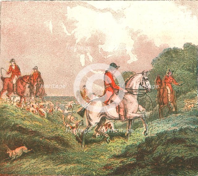 ''Old Fashioned Sporting Pictures, and the Road to Bygone Days; Trailing for a Hare', 1890. Creator: Unknown.
