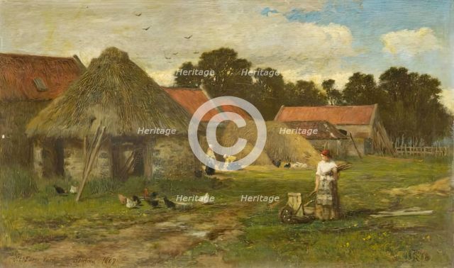 Old Farmyard near Stirling, 1868. Creator: George Reid.