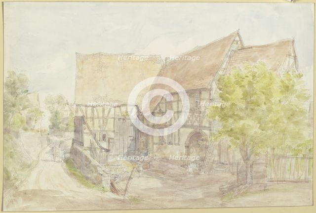 Old farmhouse in Mammelshain in the Taunus Mountains, c1850-1900. Creator: Peter Becker.
