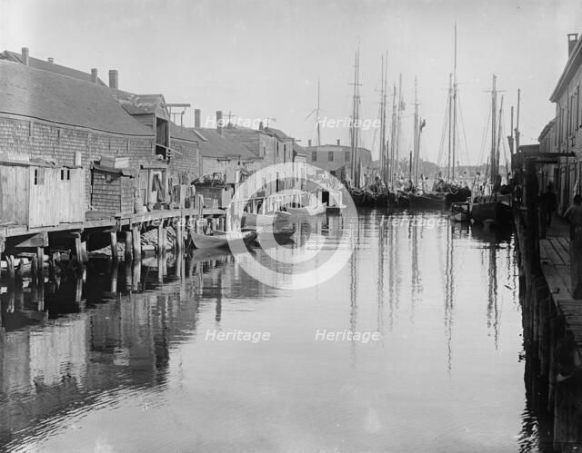 Old fishing docks, Portland, Me., c.between 1910 and 1920. Creator: Unknown.