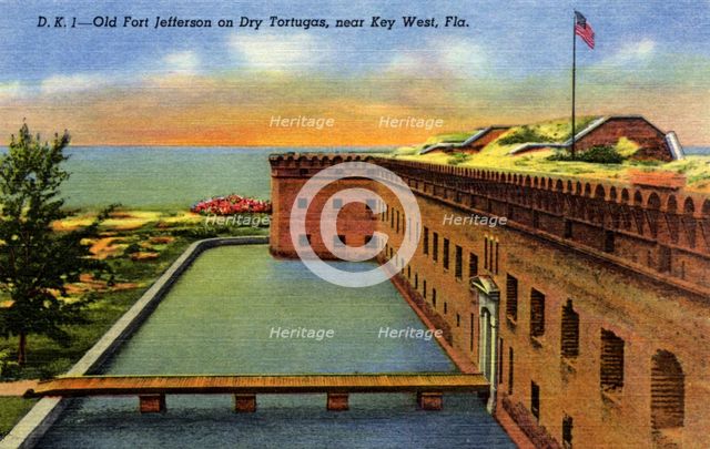 Old Fort Jefferson on the Dry Tortugas, near Key West, Florida, USA, 1940. Artist: Unknown
