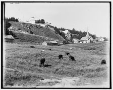 Old Fort Mackinac from pasture field, Mackinac Island, Mich., between 1880 and 1899. Creator: Unknown