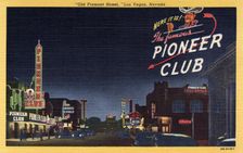 Old Fremont Street, Las Vegas, Nevada postcard, 1948