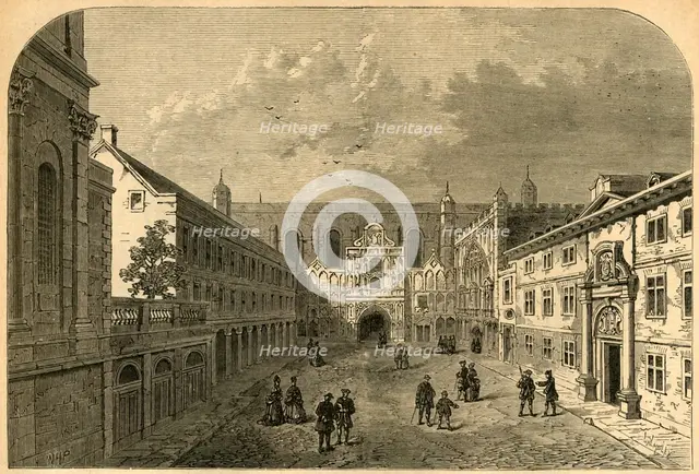 'Old Front of Guildhall', c1725, (1897). Creator: Unknown.