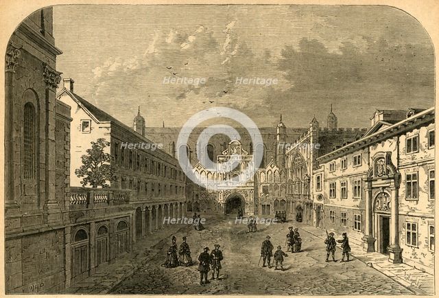 'Old Front of Guildhall', c1725, (1897). Creator: Unknown.