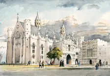 Old Guild Hall, London, c1450, (c1990-2010). Artist: Terry Ball