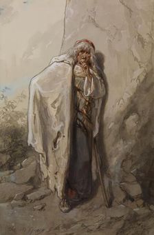 Old Gypsy, 1859-1865. Creator: Paul Gavarni