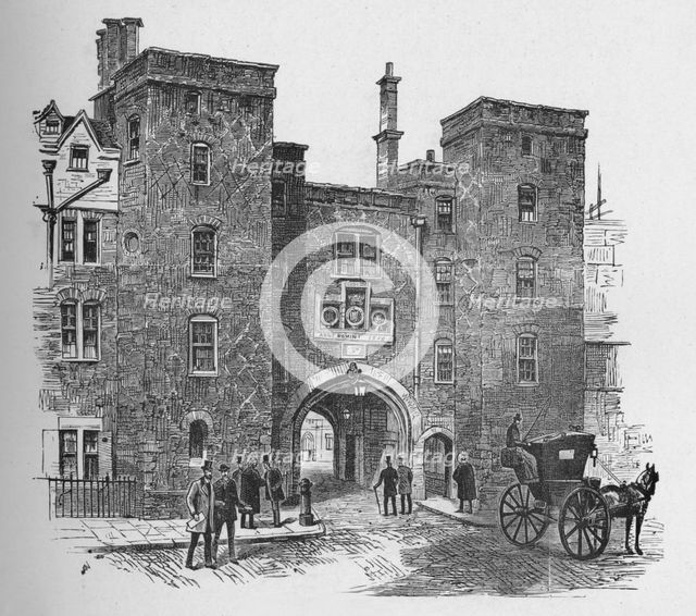 'Old Gateway, Lincoln's Inn', 1890. Artist: Unknown.