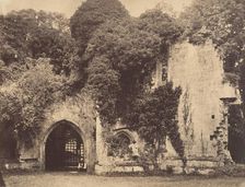 Old Gateway, Raglan Castle, Monmouthshire, 1855. Creator: J. Holden