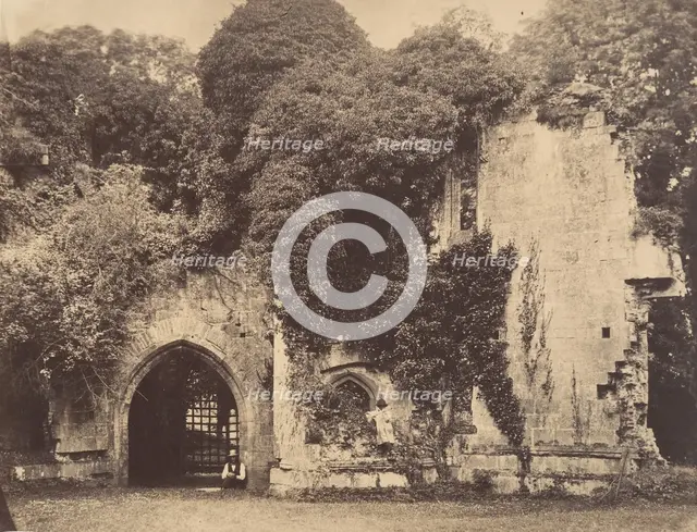 Old Gateway, Raglan Castle, Monmouthshire, 1855. Creator: J. Holden.