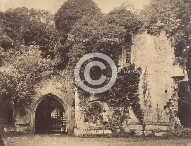 Old Gateway, Raglan Castle, Monmouthshire, 1855. Creator: J. Holden.