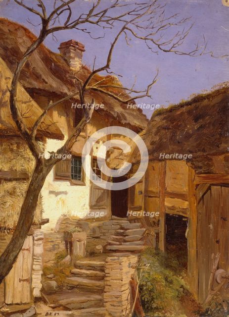 Old German Farm, probably 1840. Creator: Adolph Tidemand.