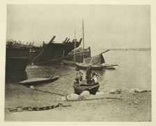 Old Hulks, 1887. Creator: Peter Henry Emerson