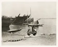 Old Hulks, 1887. Creators: Peter Henry Emerson, Walter L. Colls