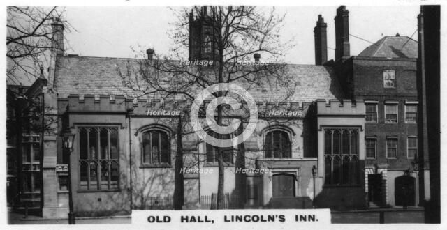 'Old Hall, Lincoln's Inn', London, c1920s. Artist: Unknown