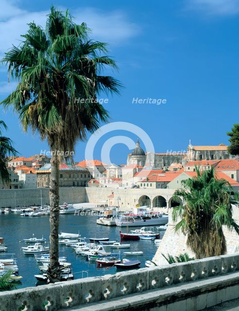 Old harbour, Dubrovnik, Croatia. Creator: Peter Thompson.