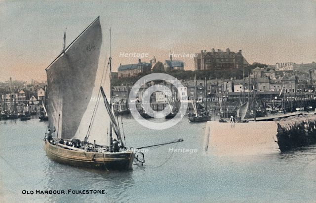 'Old Harbour. Folkestone', late 19th-early 20th century. Artist: Unknown.