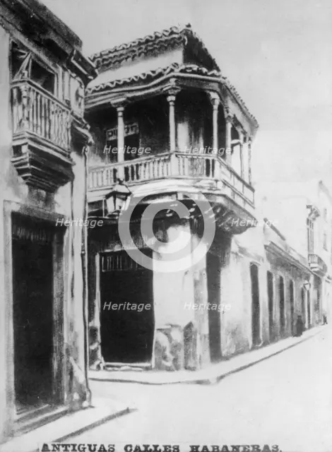 Old Havana Streets, (18th century), 1920s. Artist: Unknown