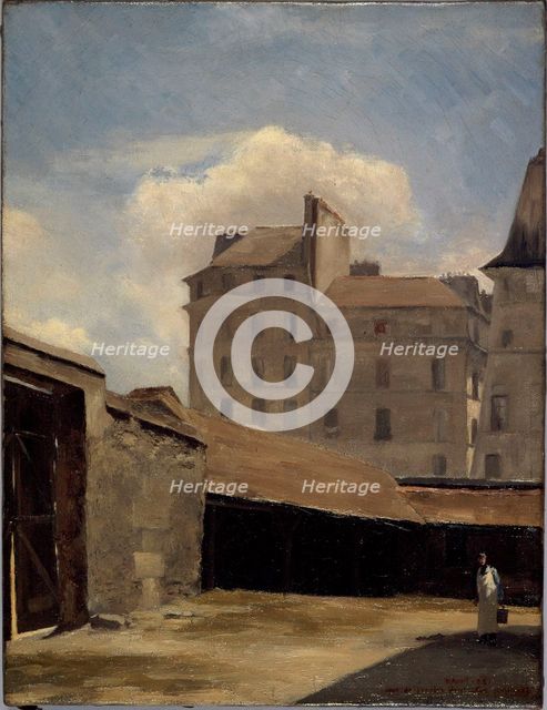 Old Hotel-Dieu, kitchen courtyard, 1882. Creator: Charles Alexis Apoil.