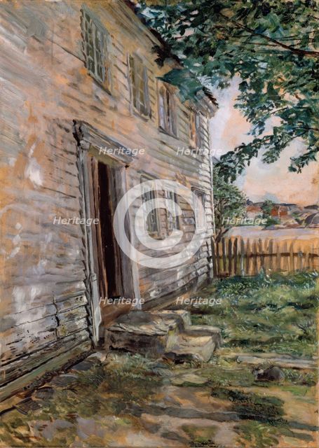 Old house at Brekkesto, 1914. Creator: Christian Krohg.