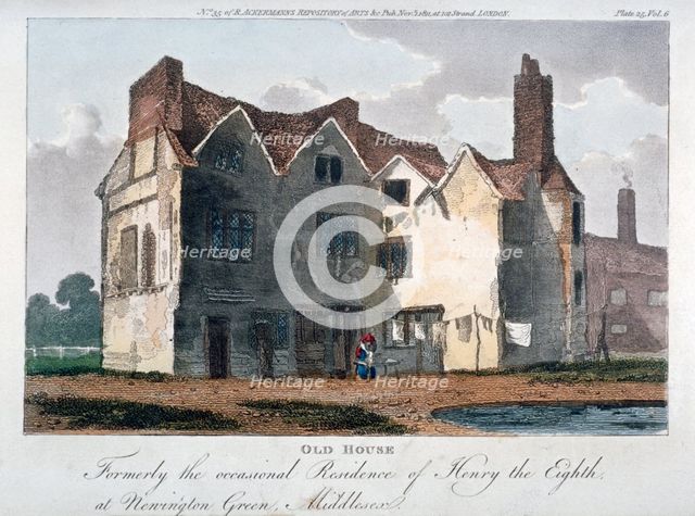 Old house, formerly the occasional residence of Henry VIII at Newington Green, London, 1811.         Artist: Anon