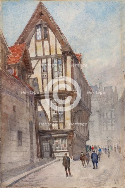 Old House in Rouen, 1932. Creator: Cass Gilbert.