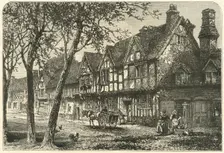 Old Houses Under Warwick Castle 1898. Creator: Unknown