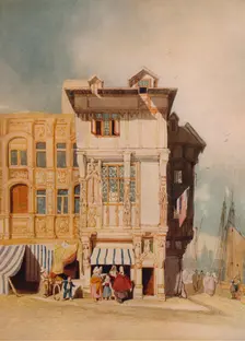 Old Houses, with Figures c1836. Artist: John Sell Cotman