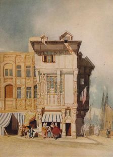 Old Houses, with Figures c1836. Artist: John Sell Cotman