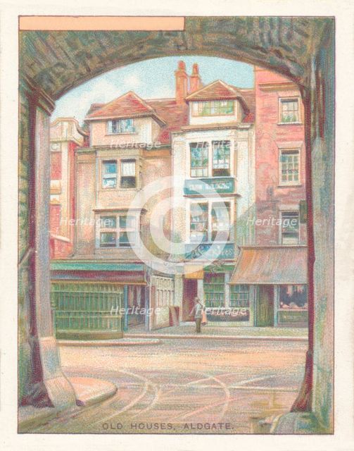 'Old Houses, Aldgate', 1929. Artist: Unknown.