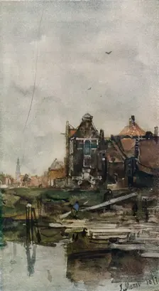 Old Houses, Amsterdam c1870. Artist: Jacob Henricus Maris