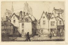 Old Houses at Amiens (Vieilles maisons a Amiens), 1907. Creator: Auguste Lepere