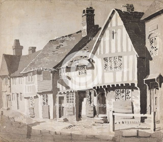 Old Houses at Kenilworth, 1810-15. Creator: David Cox the Elder.