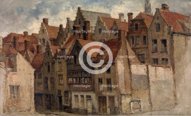 Old Houses, c1870s. Creator: Hendrik Frans Schaefels.