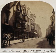 Old houses, Fore St Hill, Exeter. Creator: Unknown