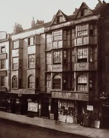 Old Houses in Aldersgate Street, c1879. Creator: Henry Dixon & Son