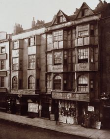 Old Houses in Aldersgate Street, c1879. Creator: Henry Dixon & Son