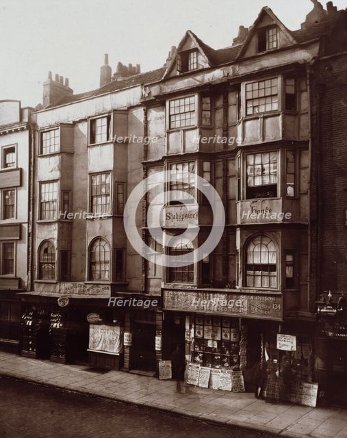 Old Houses in Aldersgate Street, c1879. Creator: Henry Dixon & Son.