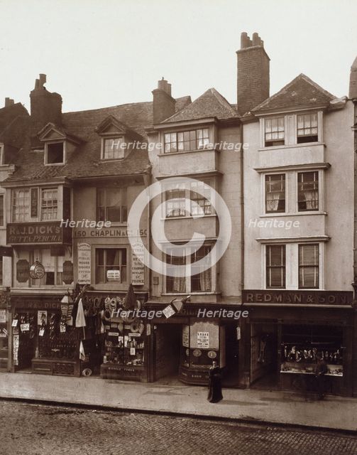 Old Houses in Borough High Street, Southwark, c1881. Creator: Henry Dixon & Son.