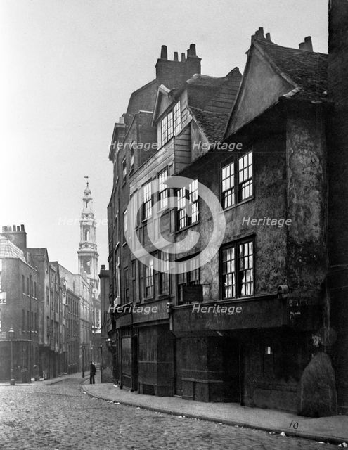 Old houses in Drury Lane, Camden, London. Creator: Unknown.